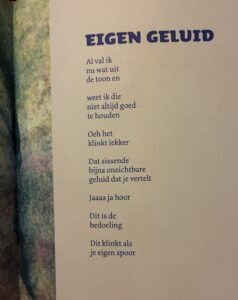 eigen geluid gedicht moniek wolters